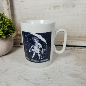VTG Morton Salt Girl Porcelain Coffee Mug 1921 Logo When it Rains it Pours Japan